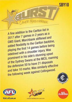 2018 Select Footy Stars - Starburst Caricatures Yellow #SBY10 Caleb Marchbank Back